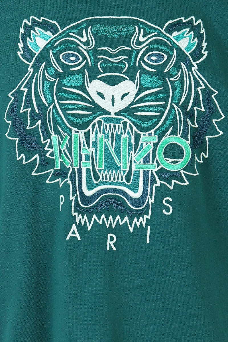 Tiger T-Shirt Kenzo Paris Cotton Short Sleeve Straight Cut Daily Casual Fashion 