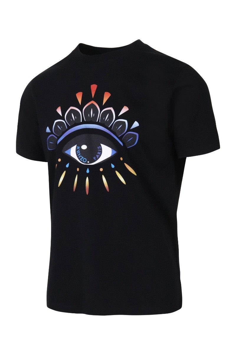 Gradient Eye T-Shirt Kenzo Paris Cotton Fashion Designer Basic Casual Top 