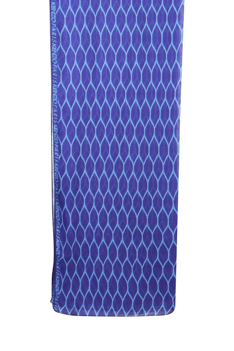 Kenzo Mesh Scarf Women Fashion Cashmere-Blend Pattern Accessories Neck Shawl Trendy Stylish 
