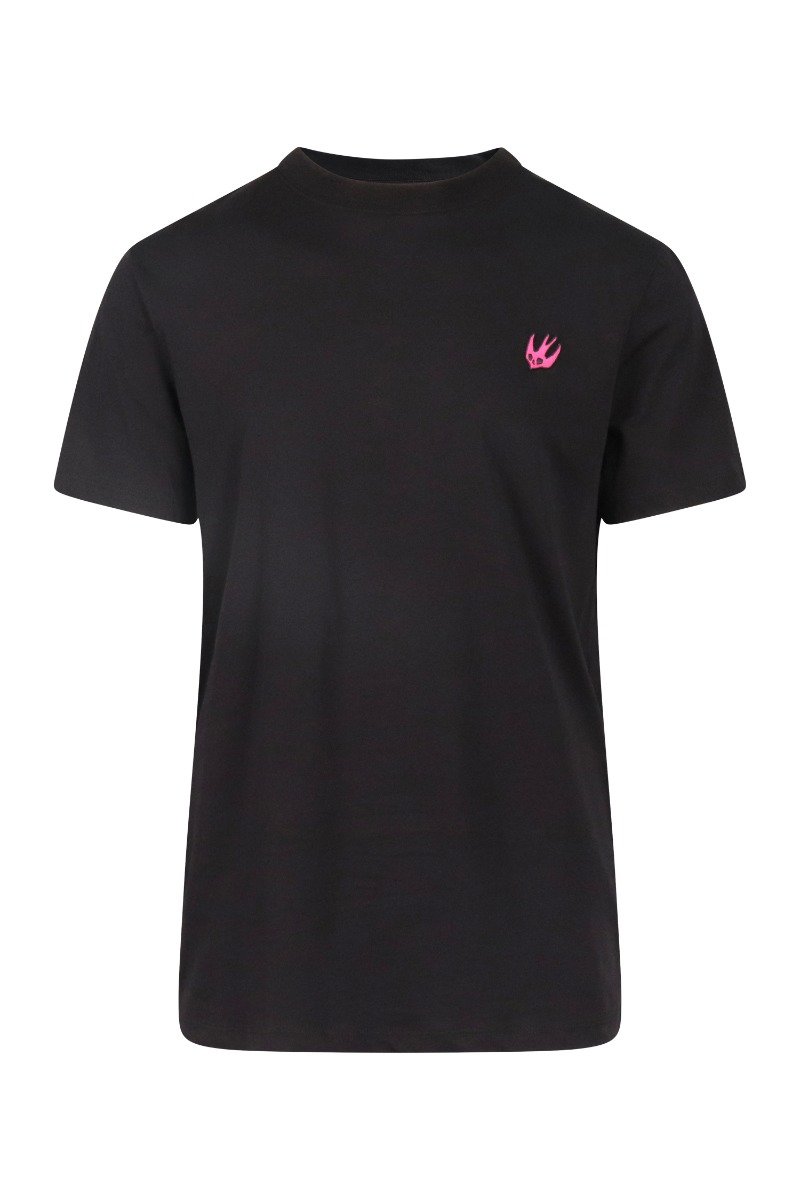 Swallow Badge T-Shirt Men Fashion MCQ Cotton Short Sleeve Top Casual