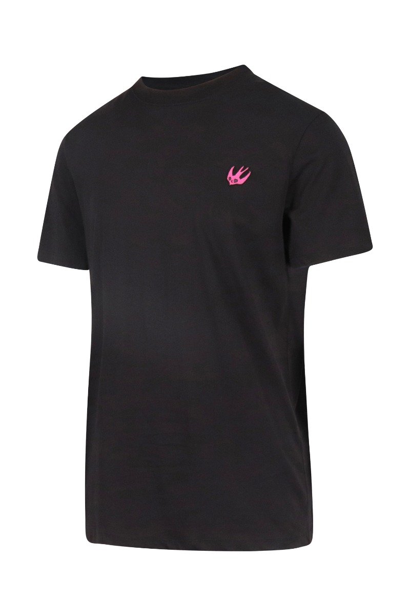 Swallow Badge T-Shirt Men Fashion MCQ Cotton Short Sleeve Top Casual