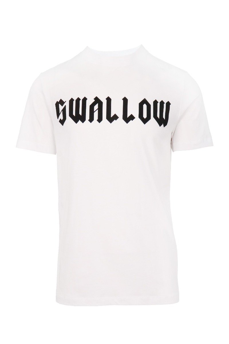 Swallow Print T-Shirt Men Fashion MCQ Cotton Short Sleeve Casual Top