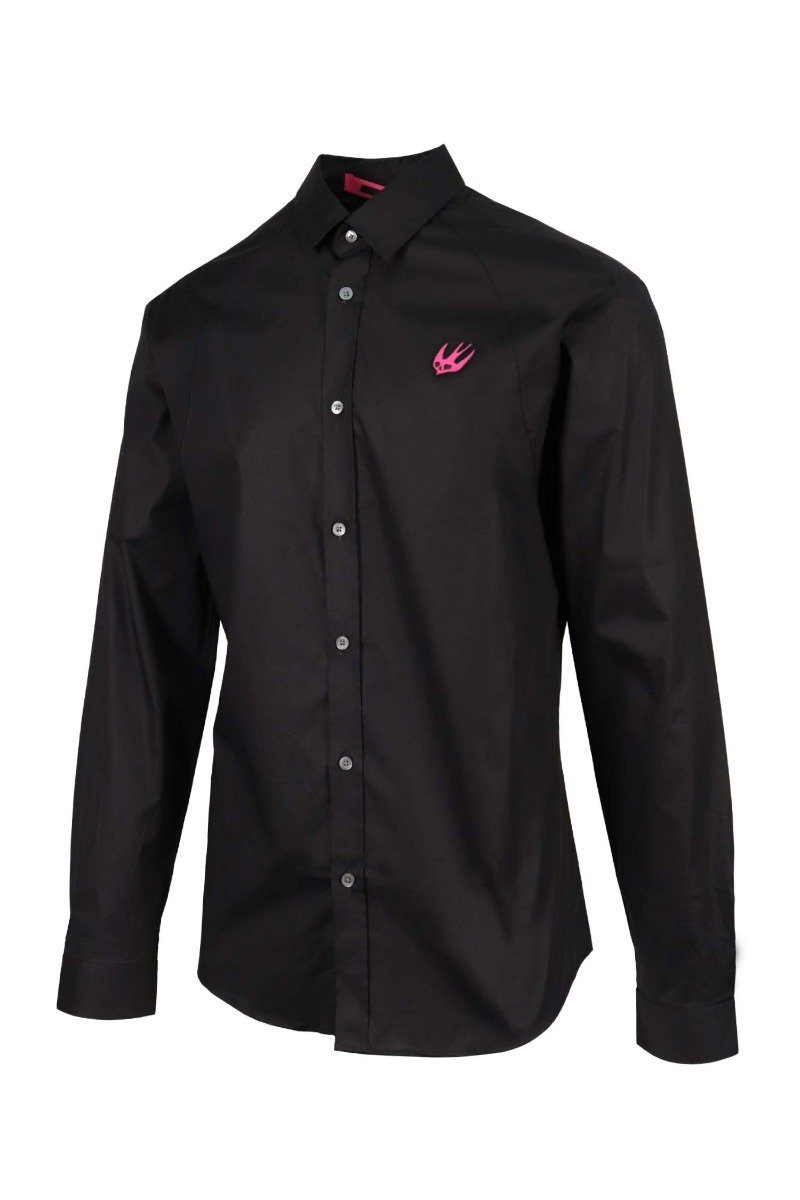 Swallow Shirt Men Fashion MCQ Cotton Long Sleeve Formal Top