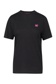 Swallow Badge T-Shirt Women Fashion MCQ Cotton Short Sleeve Casual Top Simple