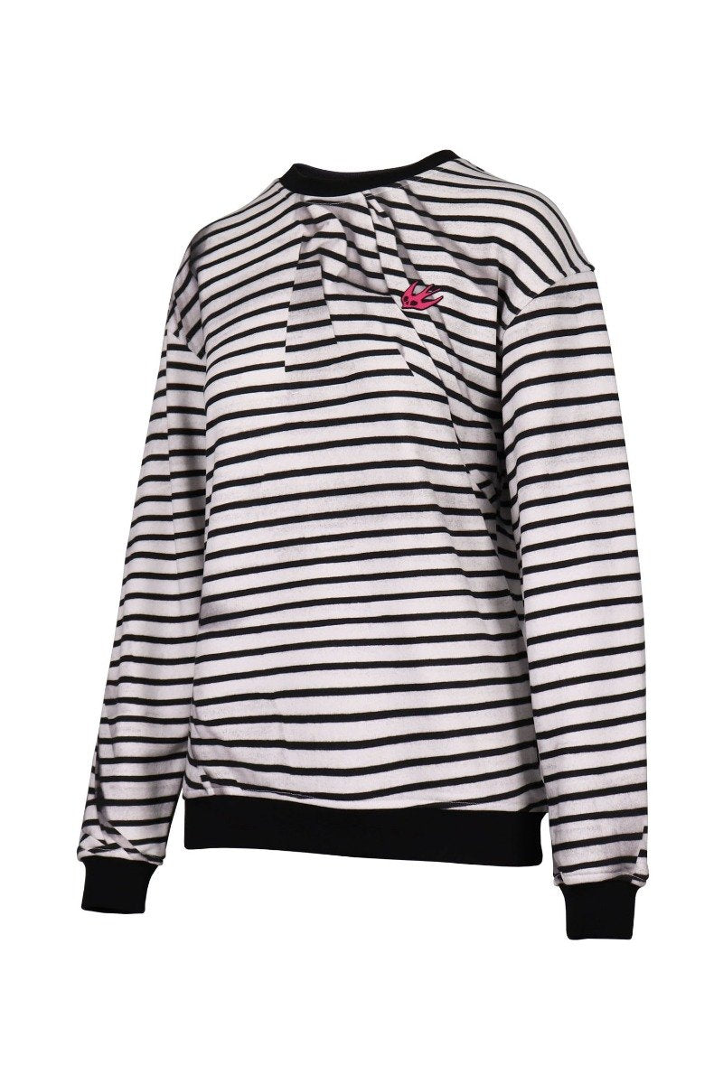 Swallow Sweatshirt Women Fashion MCQ Cotton Long Sleeve Casual Top Stripes