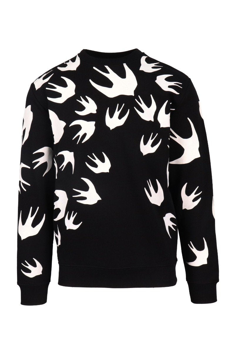 Swallow Signature Sweatshirt Men Fashion MCQ Cotton Blend Long Sleeve Casual Top