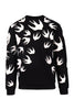 Swallow Signature Sweatshirt Men Fashion MCQ Cotton Blend Long Sleeve Casual Top