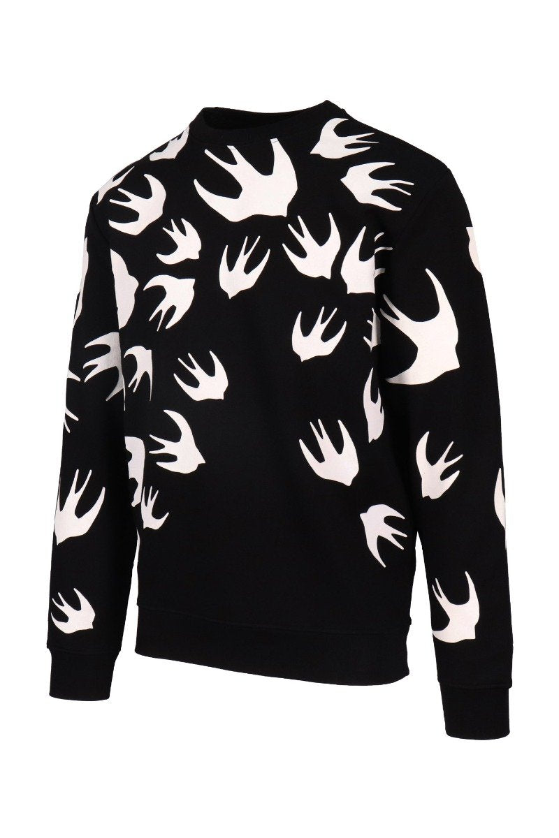 Swallow Signature Sweatshirt Men Fashion MCQ Cotton Blend Long Sleeve Casual Top