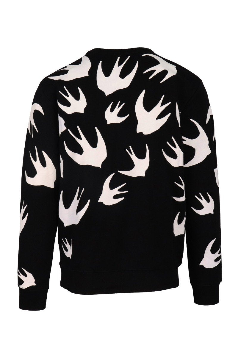 Swallow Signature Sweatshirt Men Fashion MCQ Cotton Blend Long Sleeve Casual Top