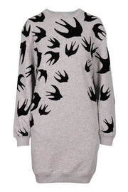 Swallow Sweat Dress Women Fashion MCQ Cotton Blend Long Sleeve Casual Onepiece