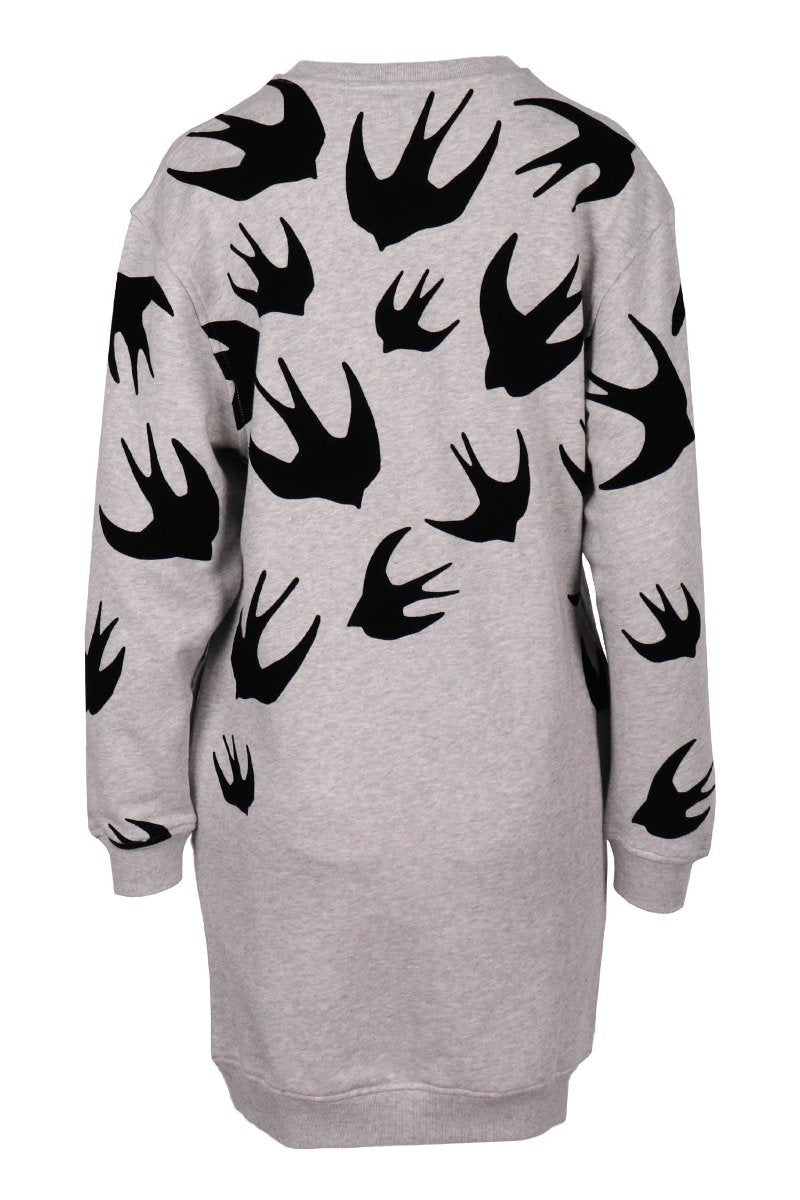 Swallow Sweat Dress Women Fashion MCQ Cotton Blend Long Sleeve Casual Onepiece
