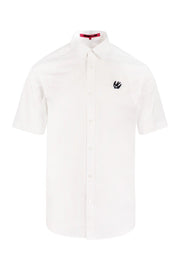 Short Sleeves Swallow Shirt Men Fashion MCQ Cotton Top Semi-formal Classic