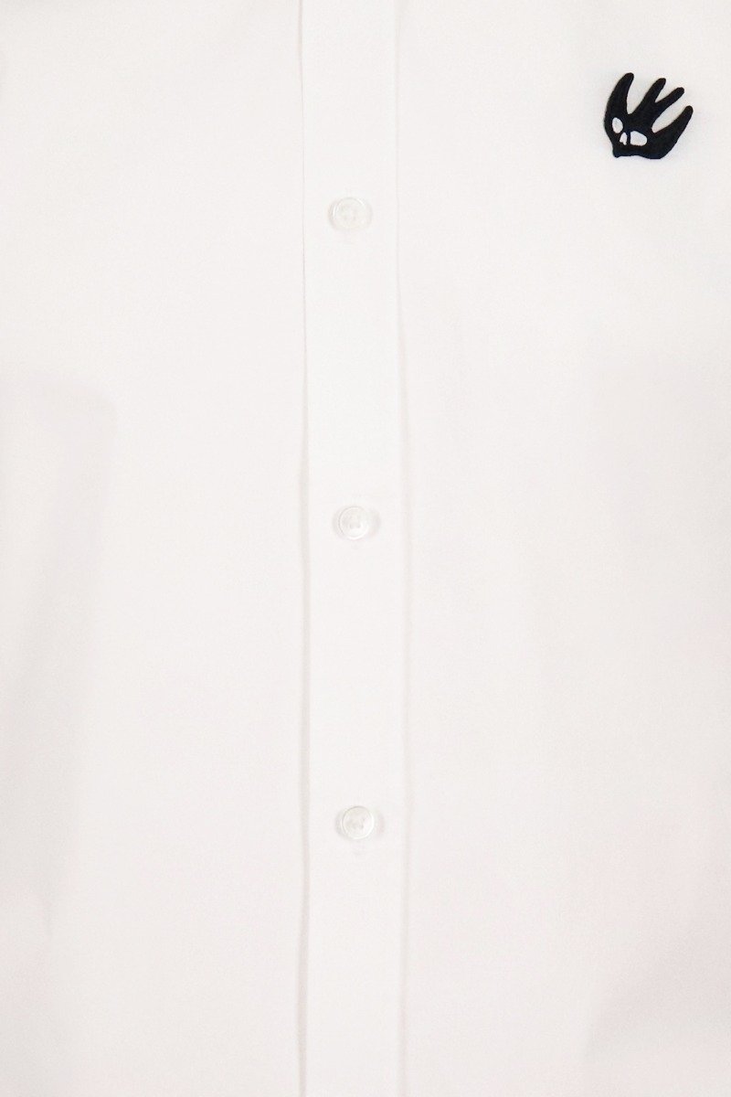 Short Sleeves Swallow Shirt Men Fashion MCQ Cotton Top Semi-formal Classic