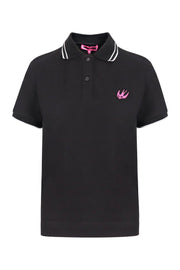 Swallow Polo Shirt Women Fashion MCQ Cotton Short Sleeve Slim Fit Top