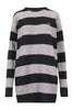 Swallow Knitted Dress Women Fashion MCQ Wool Long Sleeve Stripes Onepiece