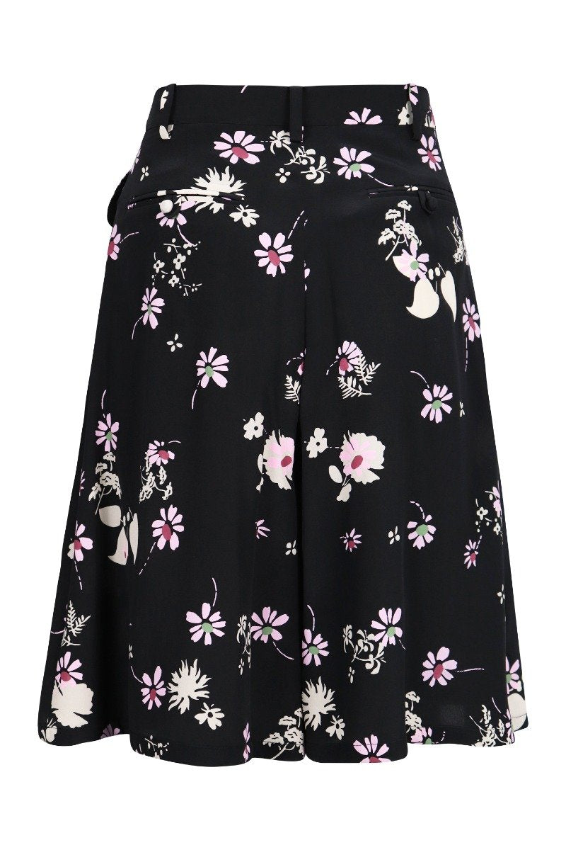 Printed Pants Women Fashion Valentino Silk Flower Design Cool Summer