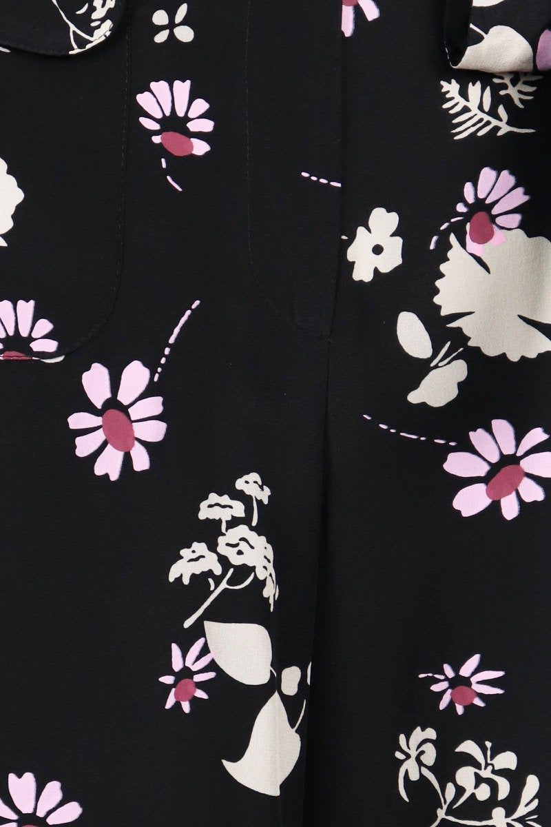 Printed Pants Women Fashion Valentino Silk Flower Design Cool Summer