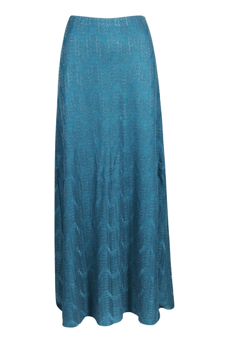 Ripple Long Skirt Women Fashion M Missoni Viscose-blend Elastic Shimmering Full-length