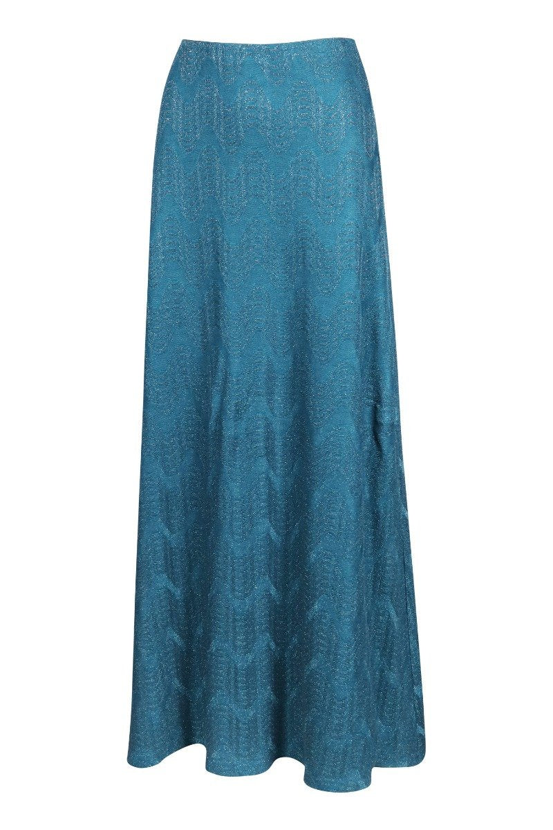 Ripple Long Skirt Women Fashion M Missoni Viscose-blend Elastic Shimmering Full-length