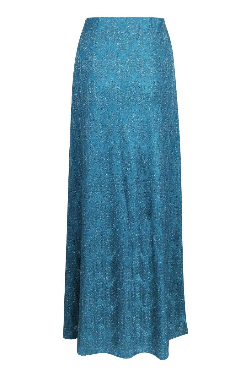 Ripple Long Skirt Women Fashion M Missoni Viscose-blend Elastic Shimmering Full-length