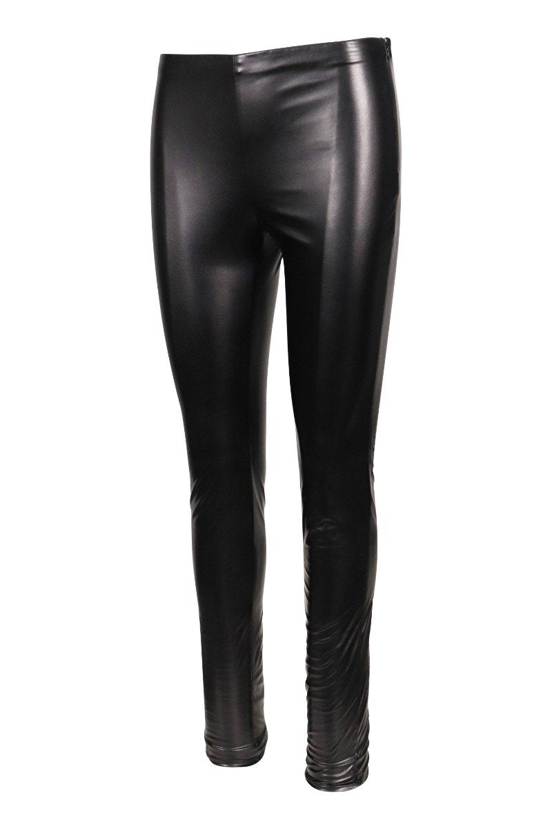 Faux Leather Legging Polyster Bottom Women Fashion Basic Casual