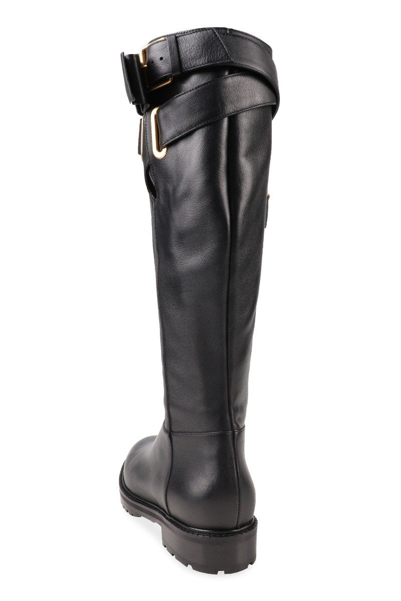Over The Knee Boot Women Fashion Valentino Leather High Boots Classic Stylish Designer Street Chic
