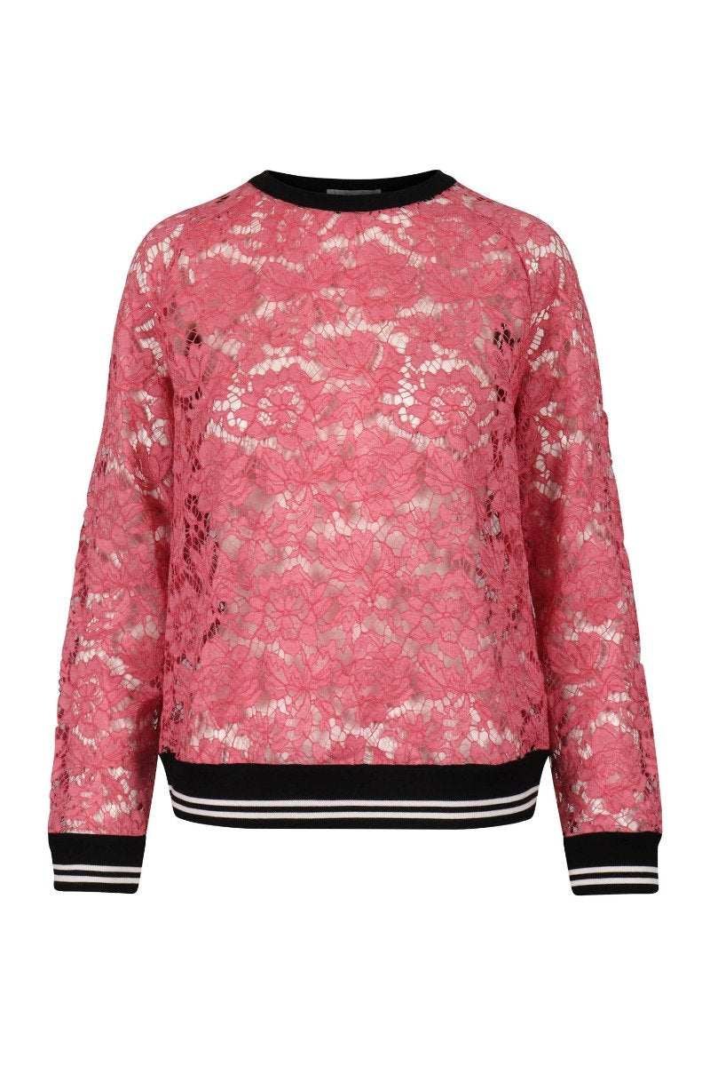 Lace Top Women Fashion Valentino Long-Sleeve Cotton Stylish Art Designer