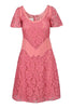 Lace Dress Women Fashion Valentino Silk Cotton Short-Sleeve Young Bright Onepiece