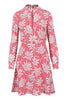 Flower Patterned Dress Valentino Dress Floral Prints Women Long Sleeves