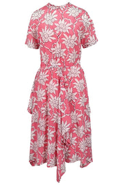 Flower Print Dress Valentino Dress Silk Women Fashion Elegant Floral Prints 