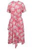 Flower Print Dress Valentino Dress Silk Women Fashion Elegant Floral Prints 