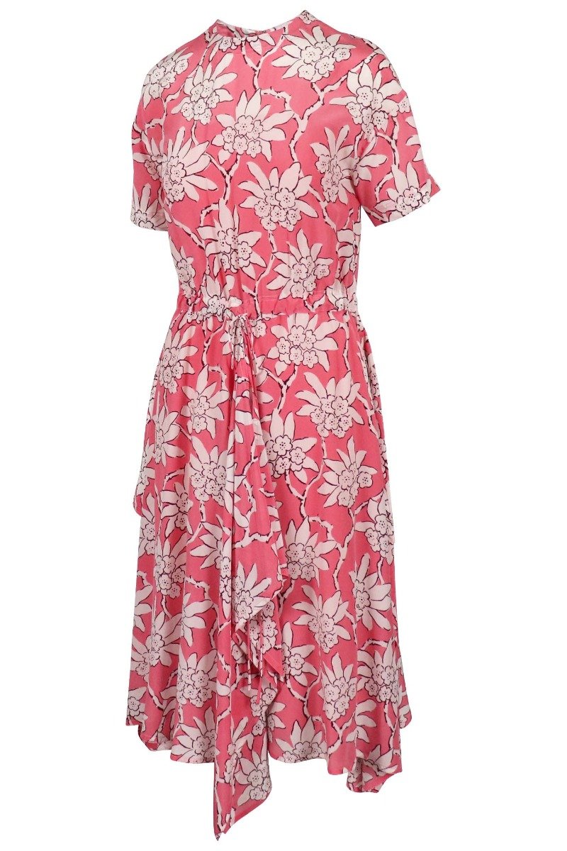 Flower Print Dress Valentino Dress Silk Women Fashion Elegant Floral Prints 