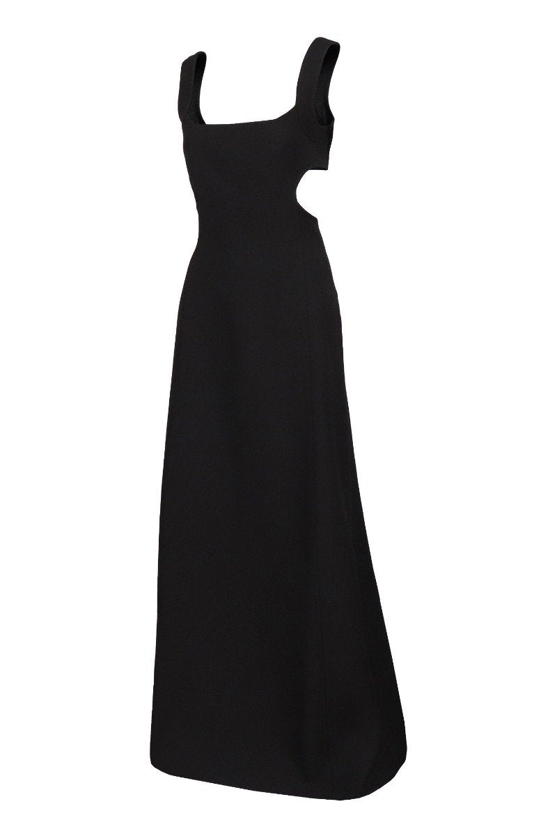 Cut-Out Gown Elegant Women Dinner Dress Maxi Dress Evening Party Black Classic