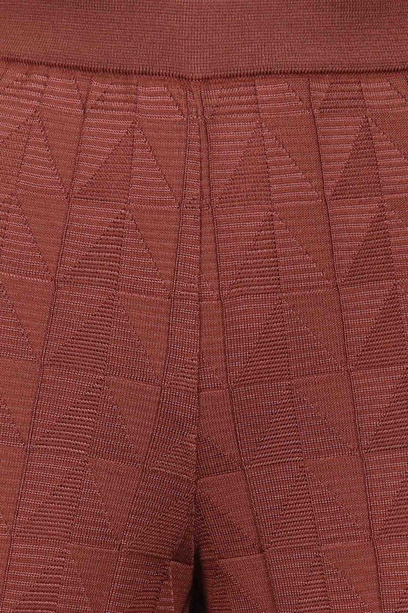 Triangles Flared Pant M MISSONI Virgin Wool Elastic Long Fashion Design 