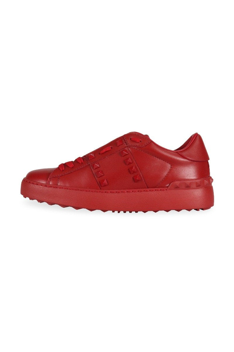 Open Sneaker Women Fashion Valentino Leather Sharp Stylish Footwear Shoes