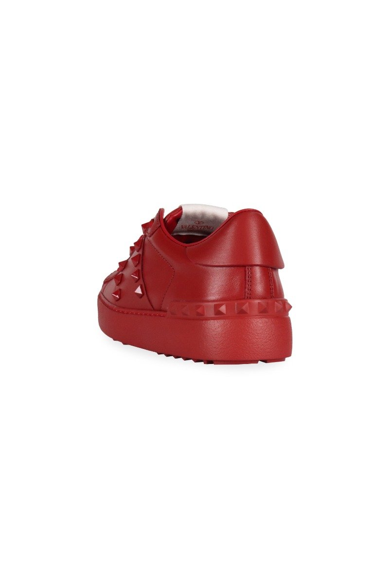 Open Sneaker Women Fashion Valentino Leather Sharp Stylish Footwear Shoes