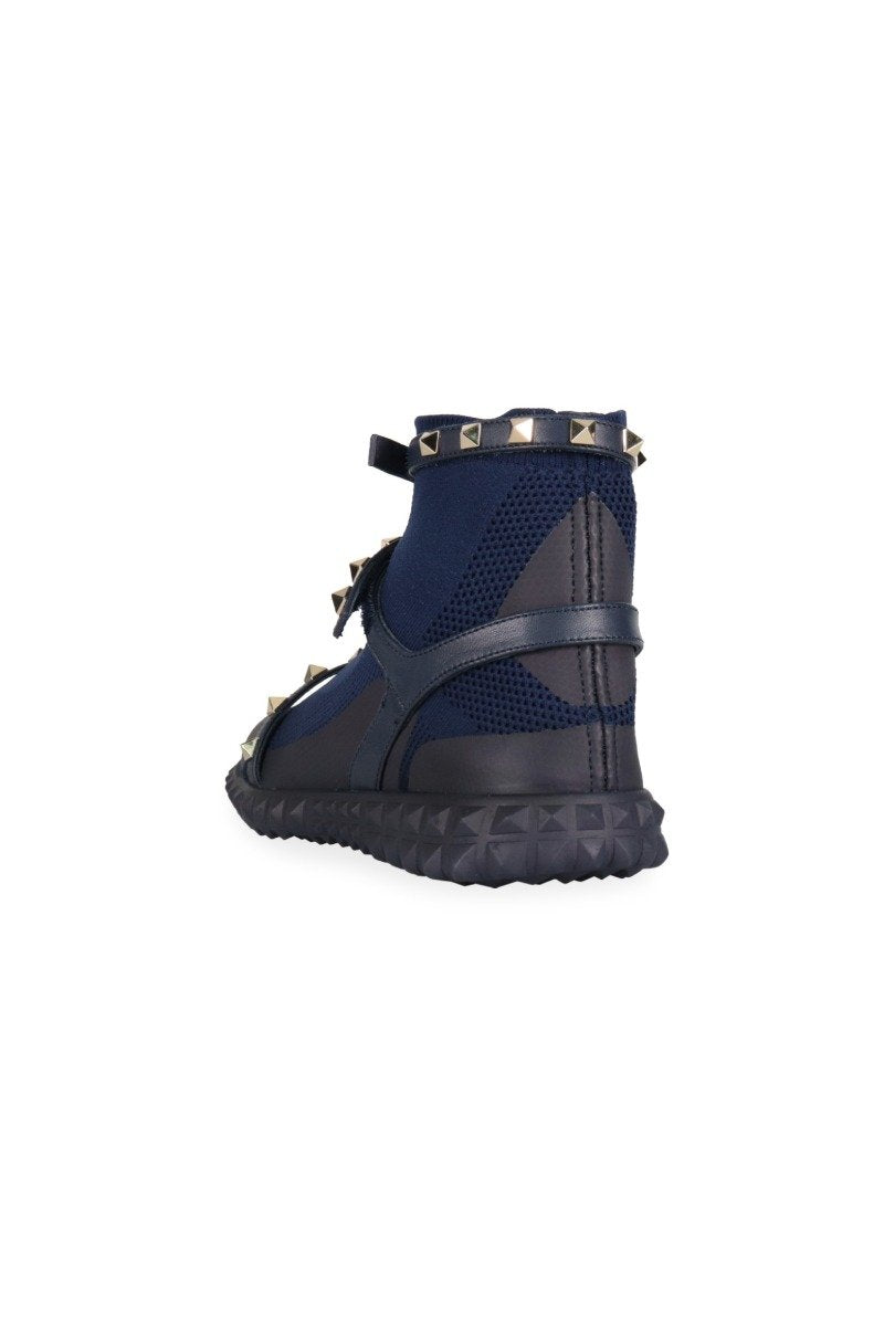 Cage Rockstud Sock Sneaker Studs Leather Fashion Designer