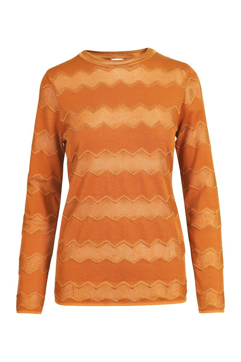Zigzag Knit Top