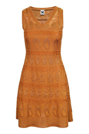 Geometric Knit Dress V Neck Sleeveless Casual Dress Women Fashion