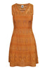 Geometric Knit Dress V Neck Sleeveless Casual Dress Women Fashion