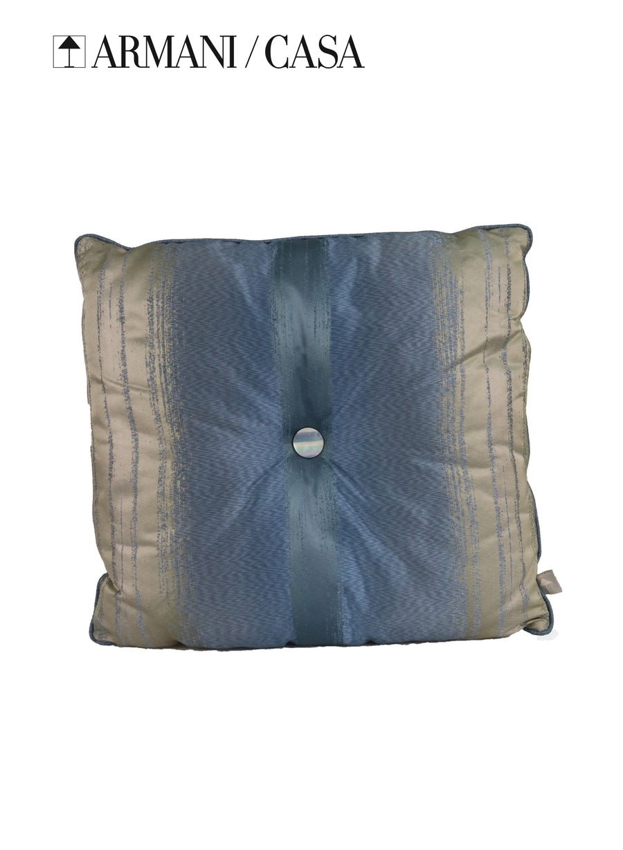 Sabir Blue/gold Living Armani Casa Cushion Pillow Home Lifestyle