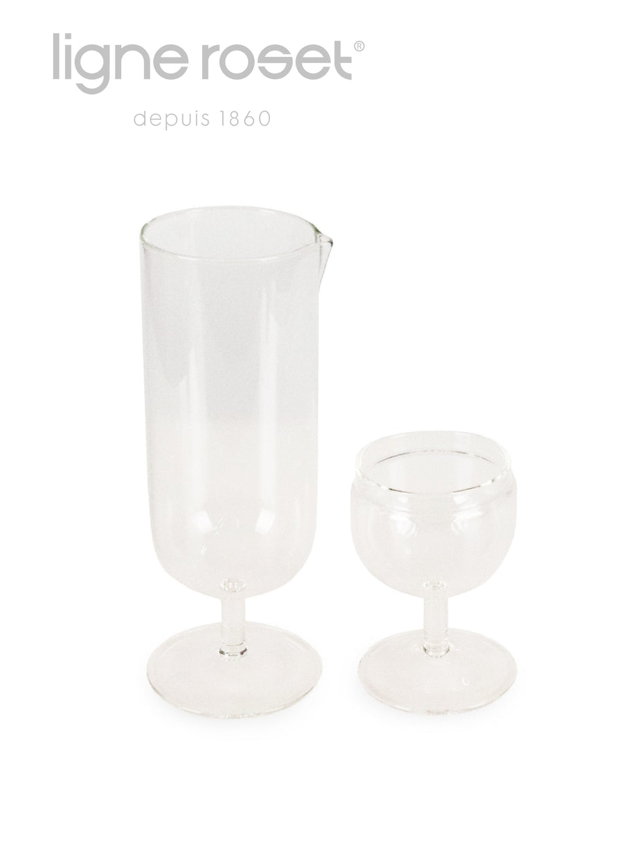Spoutnik Carafe + Glass Clear Dining Ligne Roset Glassware Guillaume Bardet Drink 