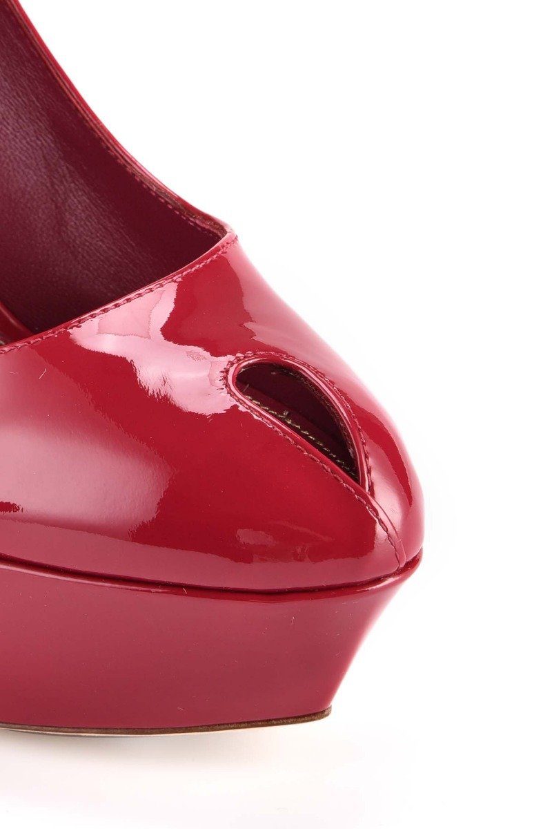 Cachet Pump Glossy Red Leather High Heels Elegant Woman Fashion Dinner Evening