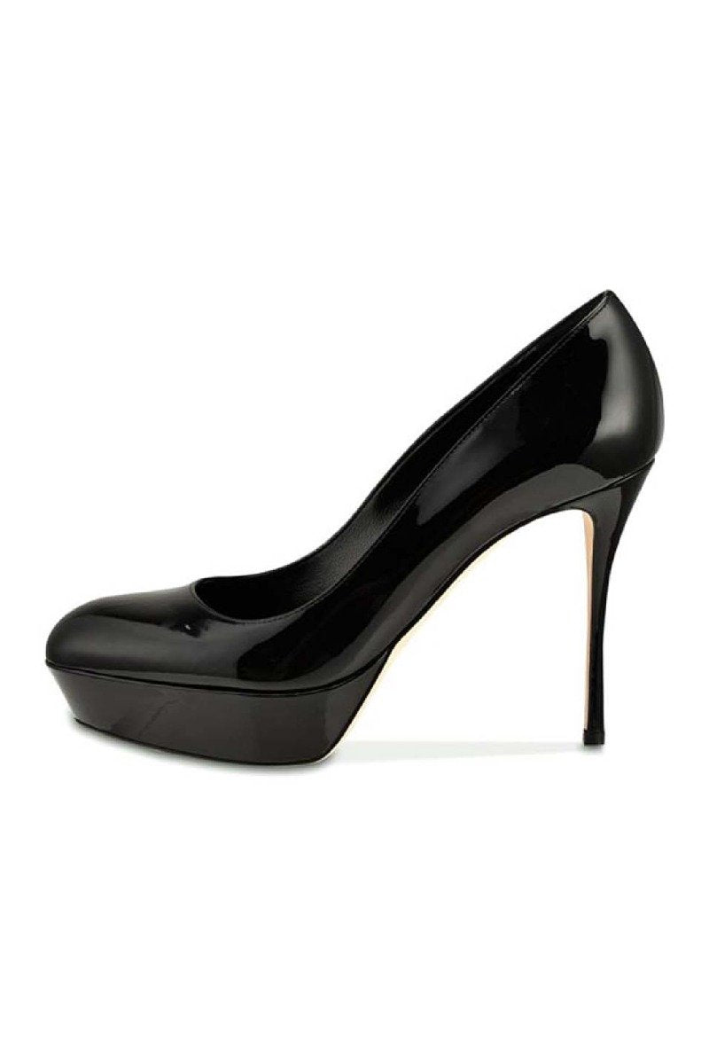 Alton Pump Leather Black Classic Chic Formal Elegant Women Heels