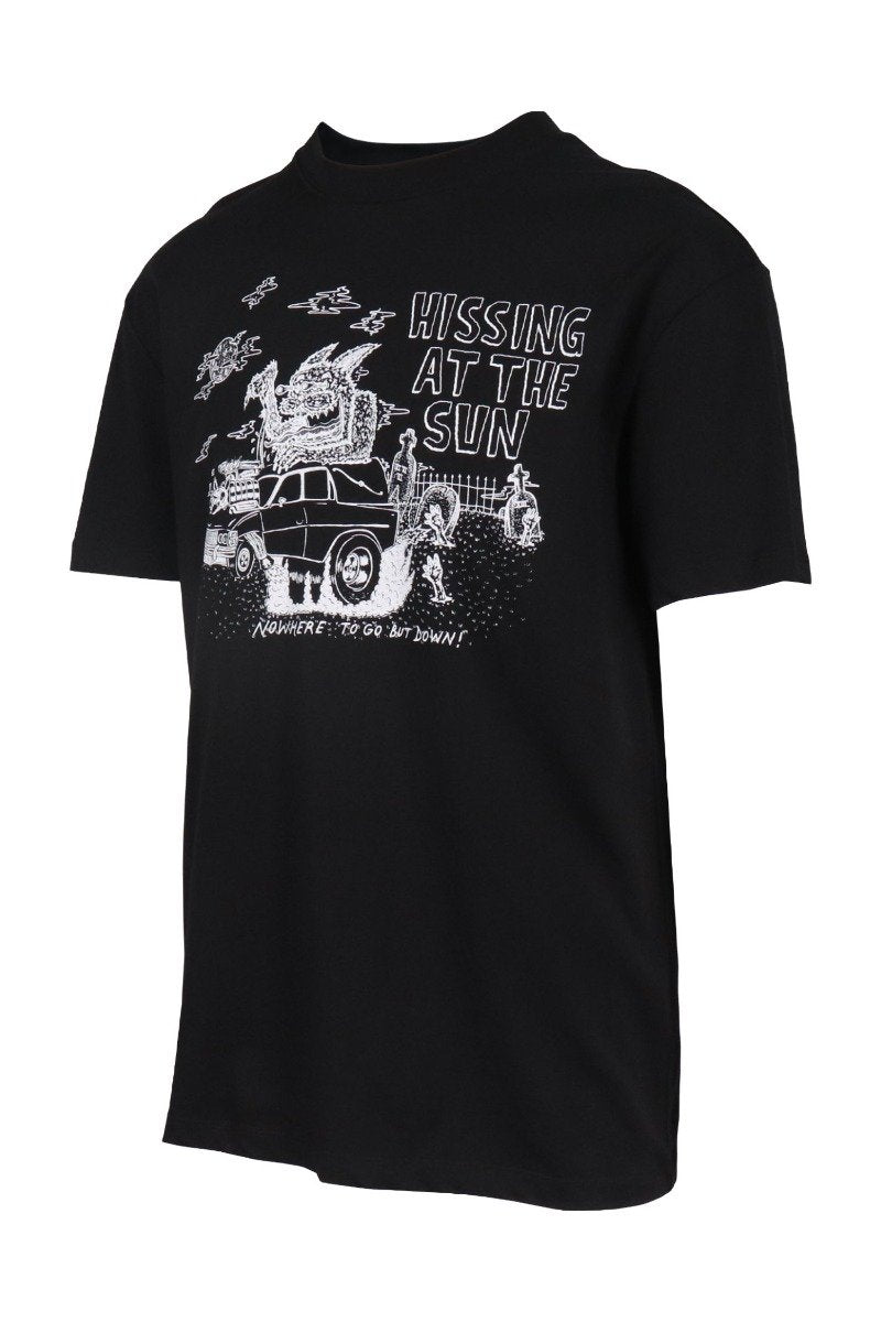 Hissing At The Sun T-Shirt MCQ Casual Black Tee