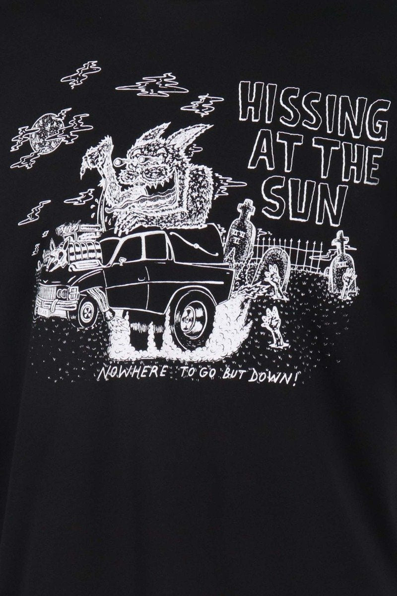 Hissing At The Sun T-Shirt MCQ Casual Black Tee