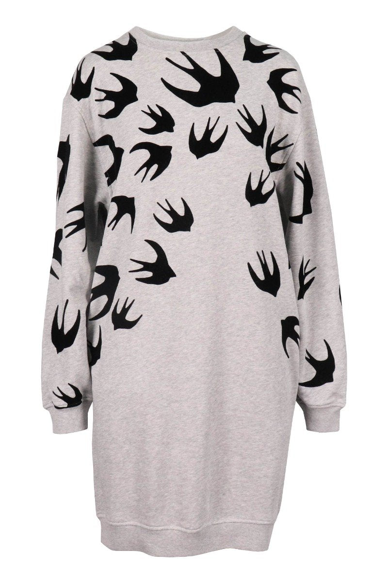 Swallow Sweatshirt Dress Women Fashion MCQ Cotton Long Sleeve Onepiece Casual