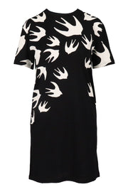 Swallow T-Shirt Dress Women Fashion MCQ Cotton Short Sleeve Casual Onepiece