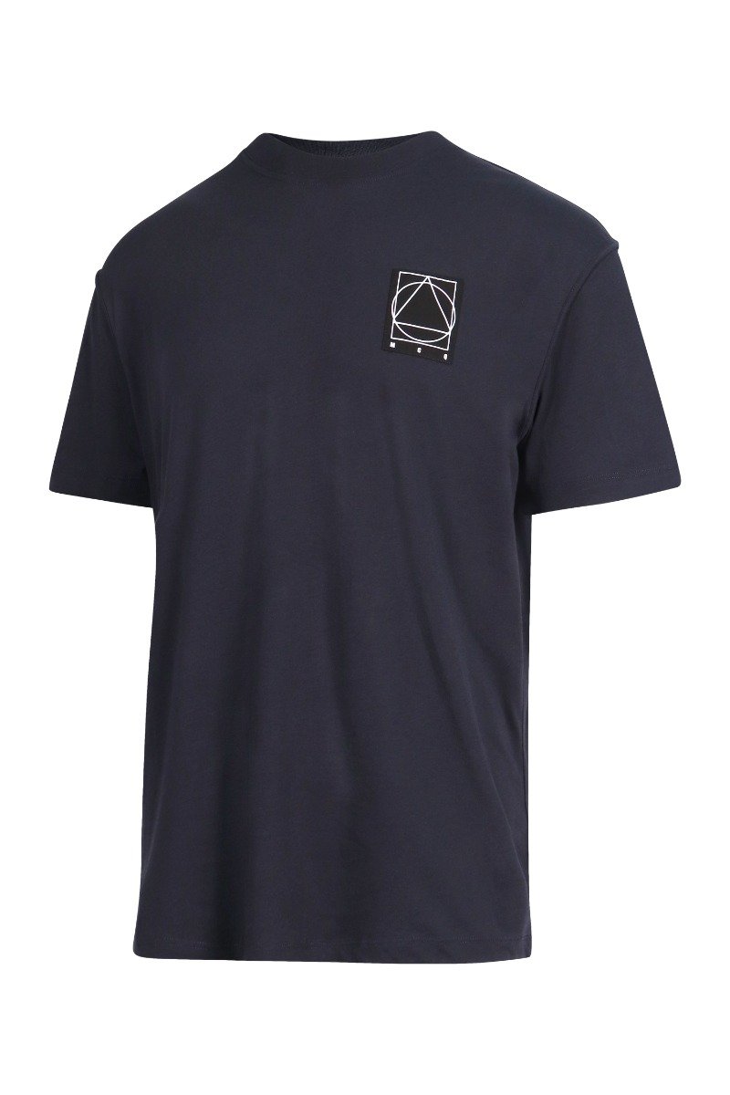 Glyph Icon T-Shirt Cotton Crew Neck Top Casual Basic Menswear 