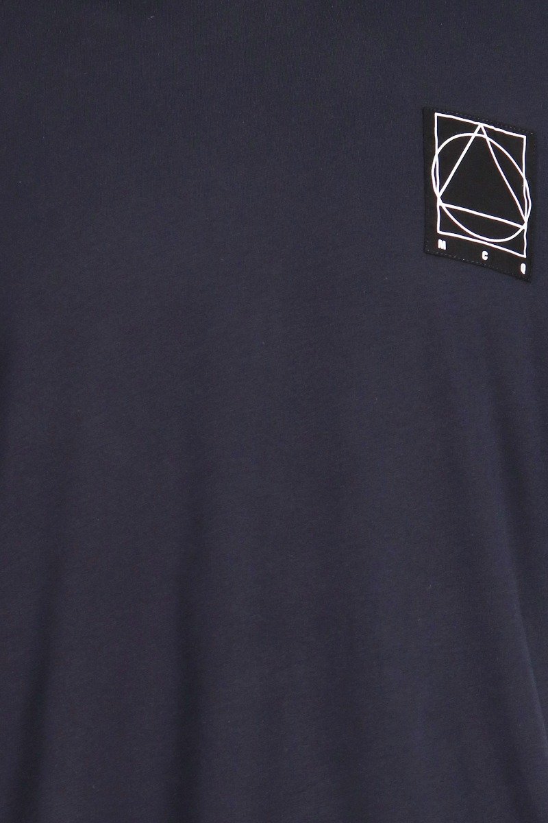 Glyph Icon T-Shirt Cotton Crew Neck Top Casual Basic Menswear 